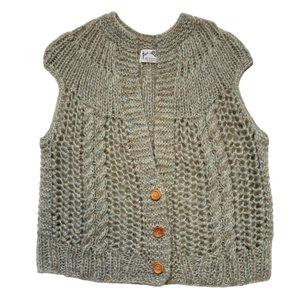 VTG Loose weave extended sleeve Sweater Vest M
